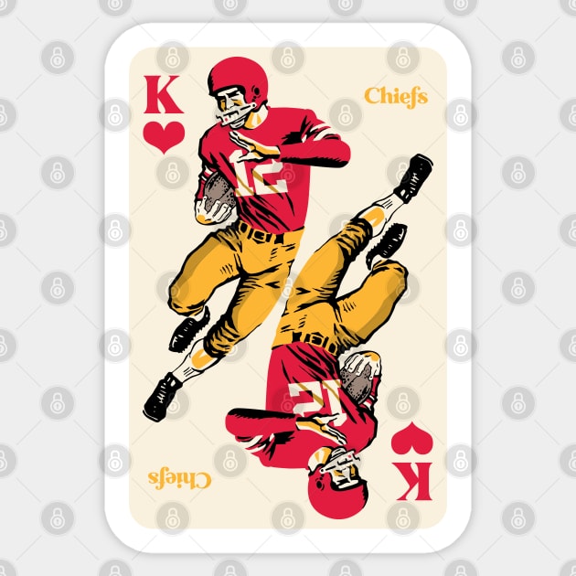 Kansas City Chiefs King of Hearts Sticker by Rad Love